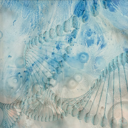 In the Wash #4, digital print on 300gsm rag paper. Image derived from the artist's painting. Framed size 33cm x 33cm